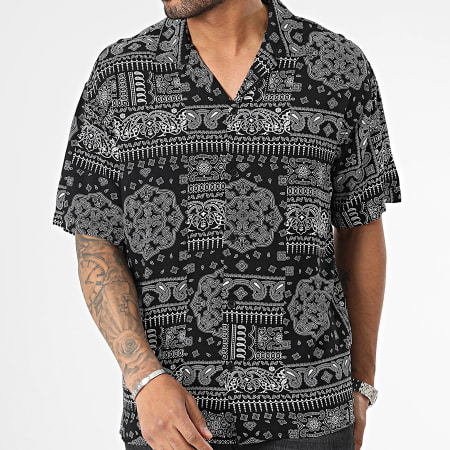 Jack And Jones Pablo Camicia a maniche corte con bandana nera Ryses
