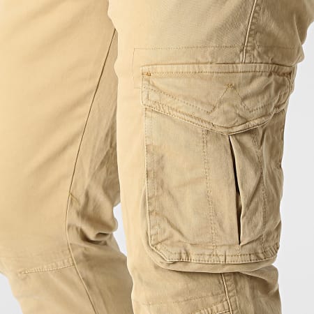 John H - Set di 2 pantaloni cargo nero cammello