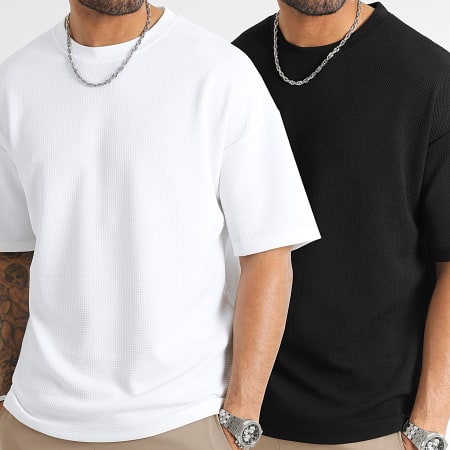 LBO - Lote De 2 Camisetas Oversize Grande 1070521 Blanco Negro
