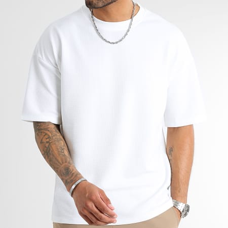 LBO - Lot De 2 Tee Shirts Oversize Large 1070521 Blanc Noir