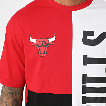 New Era - Tee Shirt NBA Cut And Sew Chicago Bulls 60357088 Rouge Blanc Noir