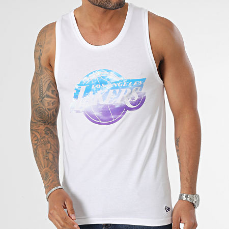 New Era - Camiseta NBA Sky Print Los Angeles Lakers 60357104 Blanca