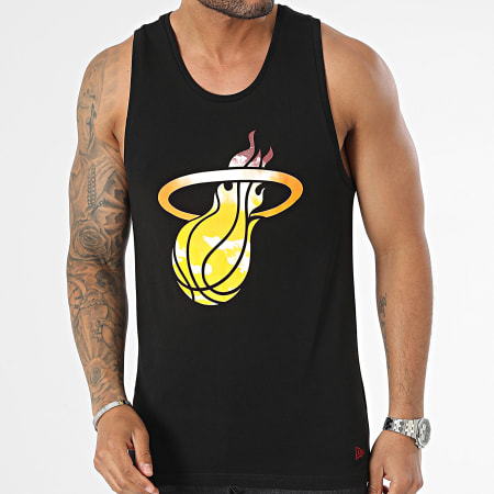 New Era - NBA Sky Print Miami Heat Camiseta 60357109 Negro