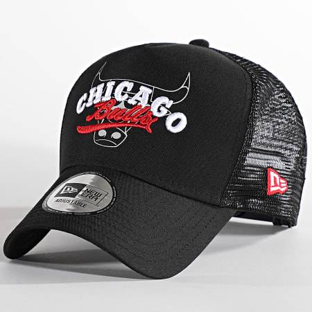 New Era - Cappello Chicago Bulls Trucker Logo Overlay Nero