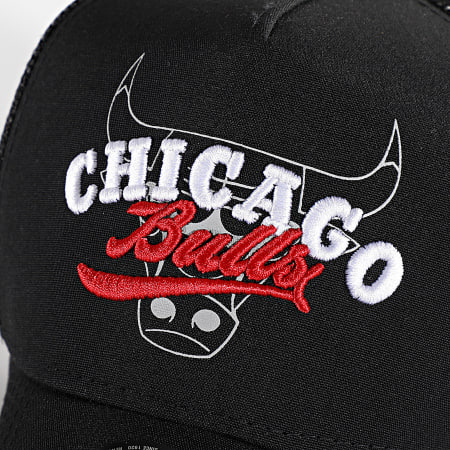 New Era - Casquette Trucker Logo Overlay Chicago Bulls Noir
