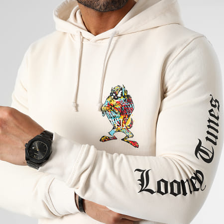 Looney Tunes - Sweat Capuche Sleeves Taz Graff Beige