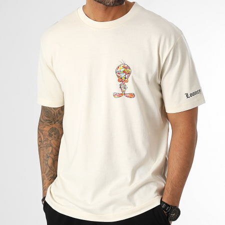 Looney Tunes - Tee Shirt Oversize Maniche grandi Tweety Graff Beige