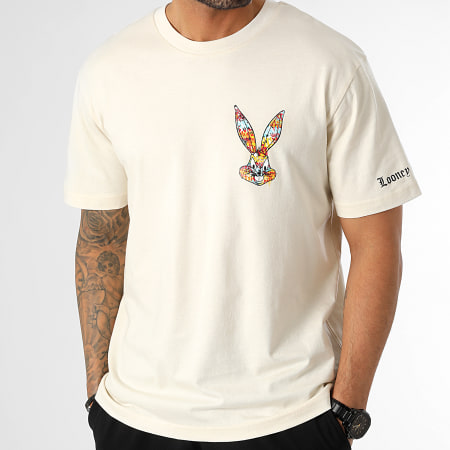 Looney Tunes - Tee Shirt Oversize Maniche grandi Bugs Bunny Graff Beige