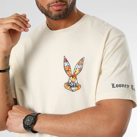 Looney Tunes - Camiseta Oversize Large Sleeves Bugs Bunny Graff Beige