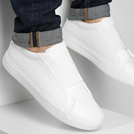 Calvin Klein - Sneakers Vulcan Slip-On Mono Mix 1593 Bianco Mono
