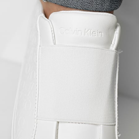 Calvin Klein - Sneakers Vulcan Slip-On Mono Mix 1593 Bianco Mono