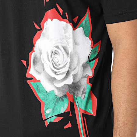 Ikao - Zwart gebloemd T-shirt