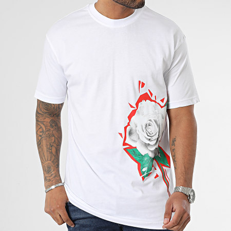 Ikao - Tee Shirt Blanc Floral