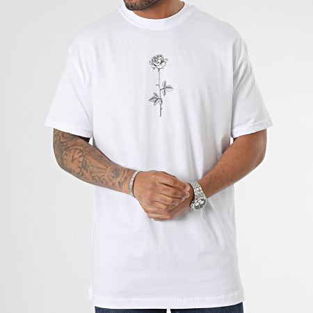 Ikao - Camiseta Floral Blanca