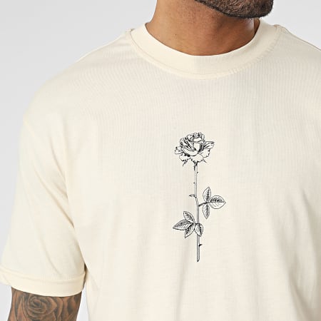 Ikao - Beige gebloemd T-shirt