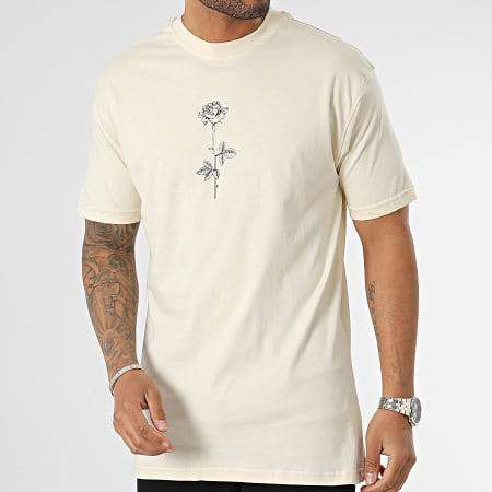 Ikao - Tee Shirt Beige Floral