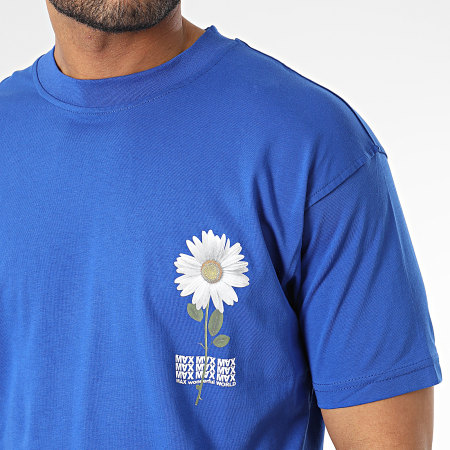 Ikao - King Blauw Gebloemd T-shirt