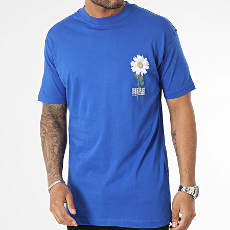 Ikao - Tee Shirt Bleu Roi Floral