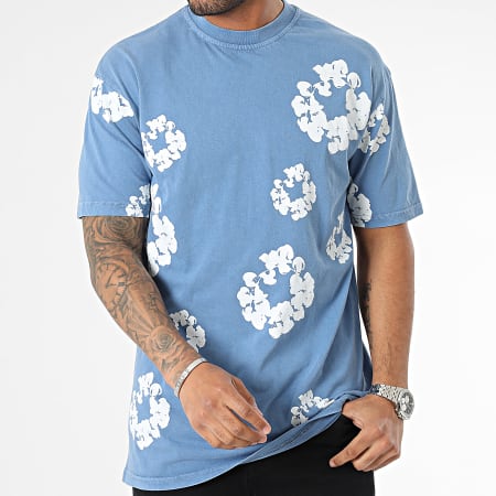 Ikao - Camiseta Floral Azul