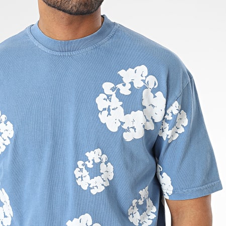 Ikao - Camiseta Floral Azul