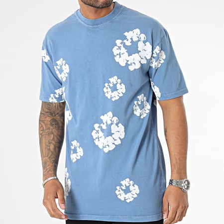 Ikao - Tee Shirt Bleu Floral