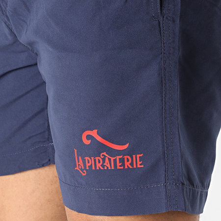 La Piraterie - Pantaloncini da bagno Logo 2 Blu Navy Rosso