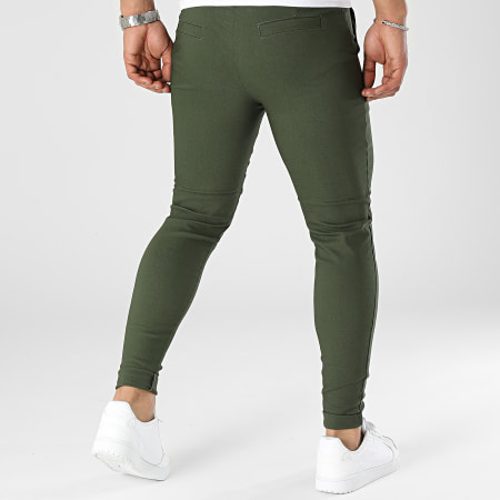 Frilivin - Set di 2 pantaloni chino beige verde kaki