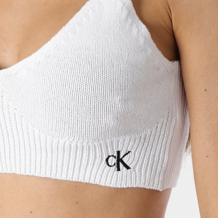 Calvin Klein - Camiseta de tirantes de punto para mujer 1345 Blanco