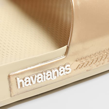 Havaianas - Claquettes Femme Slide Classic Metallic Beige
