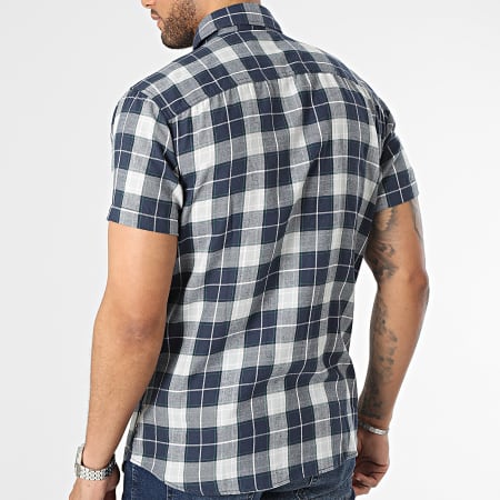Chemise En Lin à Carreaux Manches Courtes CUBAVERA - Taille M - Occasion Très Bon état
