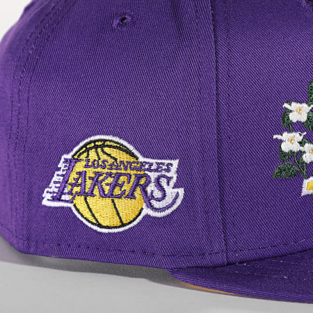 New Era - Casquette Snapback 9Fifty Flower Wordmark Los Angeles Lakers Violet