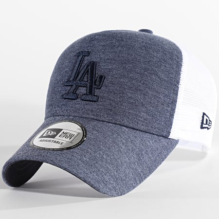 New Era - Cappello in maglia trucker Essential Los Angeles Dodgers Navy Heather Blue