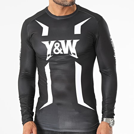 Y et W - Tee Shirt Manches Longues Haut Training Noir