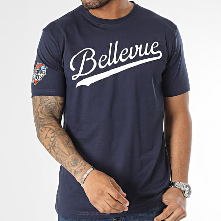 Bellevue by Benjamin Epps - Navy Blauw Logo T-shirt