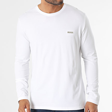 Camiseta Blanca Con Mangas Largas Blancas Imagen De Plantilla Simulada