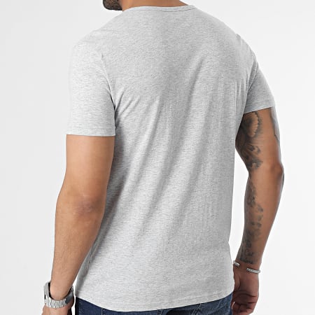 Emporio Armani - Juego de 2 camisetas con cuello en V 111648-CC722 Negro Gris Heather
