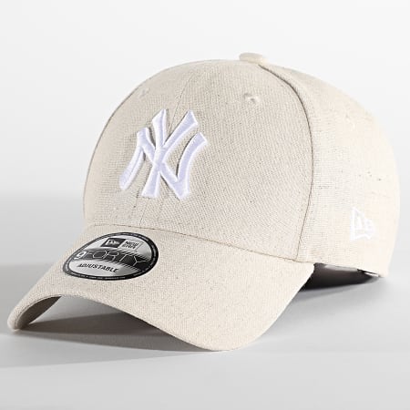 New Era - 9Forty Cappello in lino New York Yankees Beige