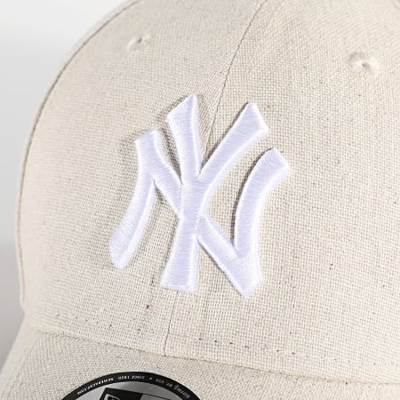New Era - 9Forty Gorra de lino New York Yankees Beige