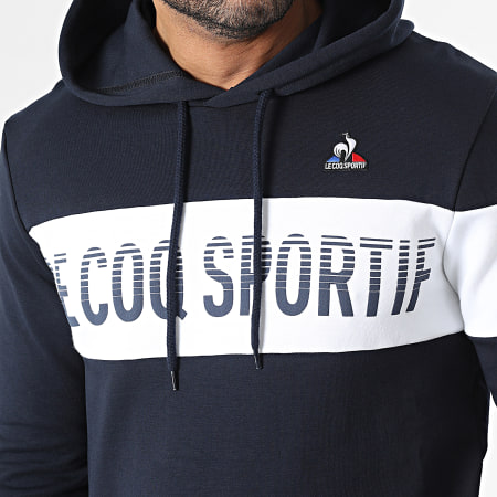 Le Coq Sportif - Sweat Capuche BAH N1 2310479 Bleu Marine Blanc