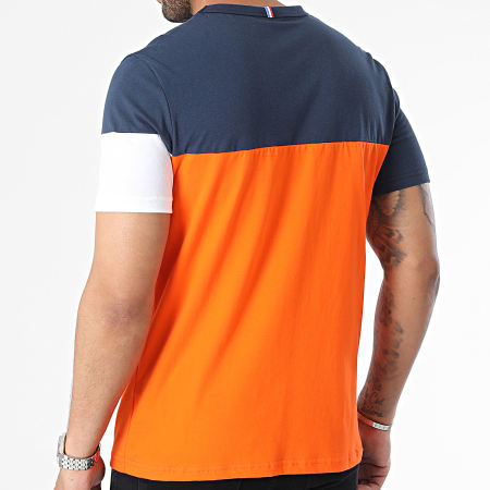Le Coq Sportif - Camiseta 2320646 Naranja Azul Marino