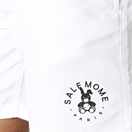 Sale Môme Paris - Short De Bain Small Lapin Blanc Noir