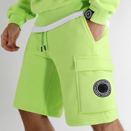 Final Club - Set Felpa girocollo e pantaloncini da jogging 1110 1103 verde lime