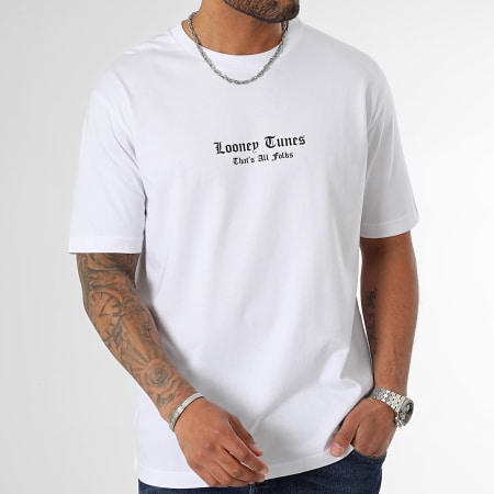 Looney Tunes - Tee Shirt Oversize Large Sylvester Graff Blanc