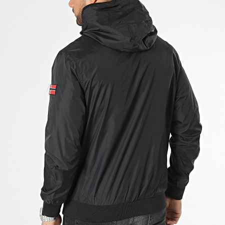 Geographical Norway - Zwart Geel Omkeerbaar Hooded Zip Jacket