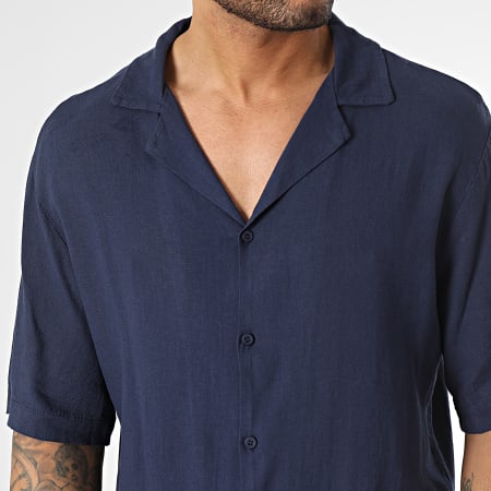 KZR - Camisa azul marino de manga corta