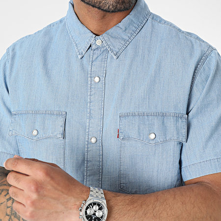 Levi's - A5722 Camicia di jeans a maniche corte con lavaggio blu