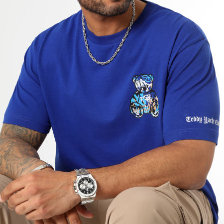 Teddy Yacht Club - Camiseta Oversize Large Art Series Blue Front Bleu Roi