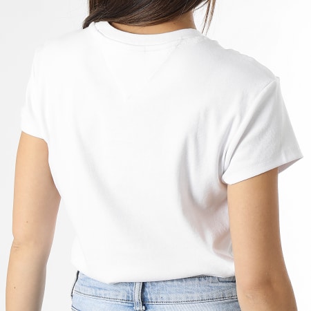 Tommy Jeans - Tee Shirt Femme Baby Serif 4364 Blanc