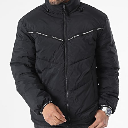 Tommy Jeans - Chaqueta con capucha Light Puffer 6578 Negro