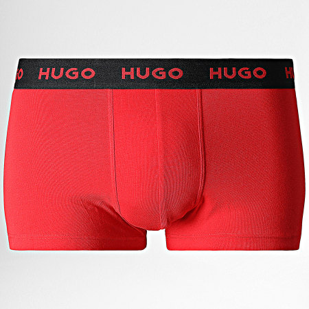 HUGO - Set di 3 boxer 50480170 nero rosso